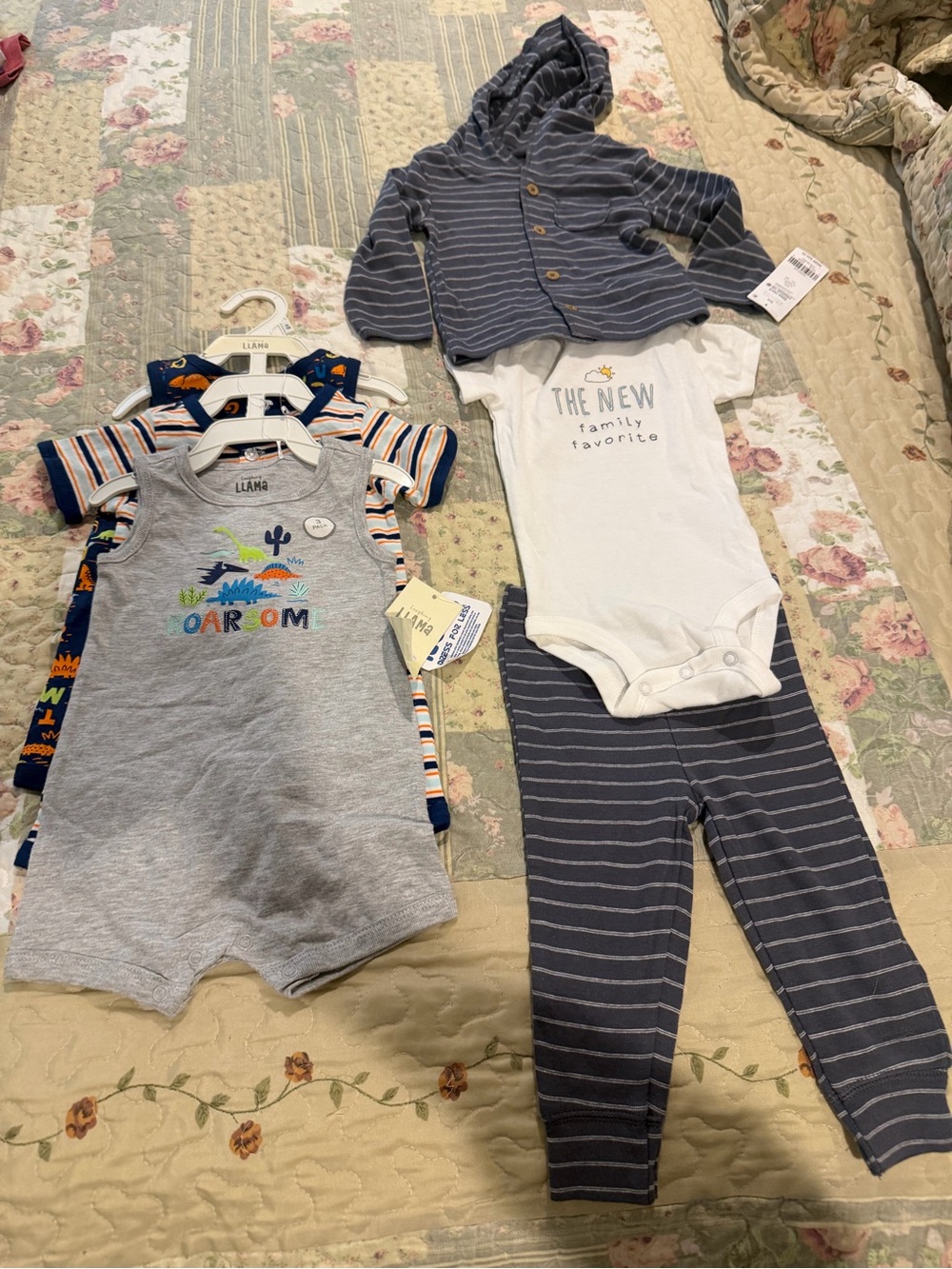 Lot of two 9 month boys complete outfits 6 pieces total new with tags.